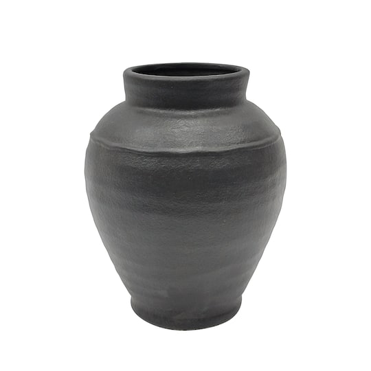 8.5" Black Ceramic Pot by Ashland®